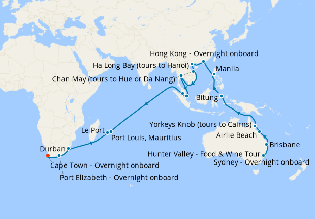 Cruise Itinerary Map