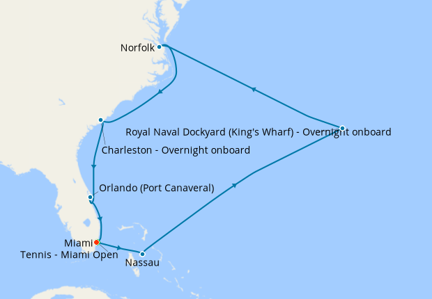 Cruise Itinerary Map