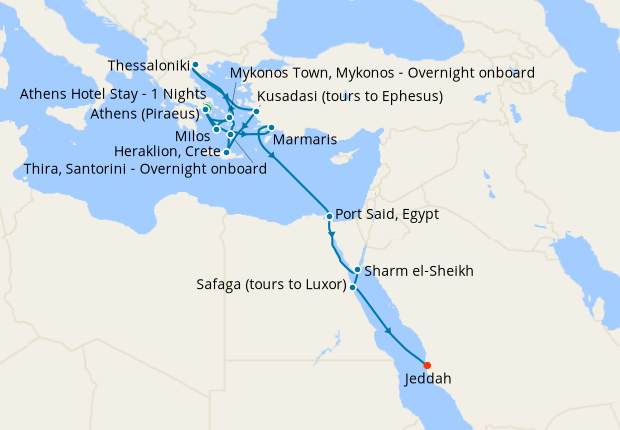 Cruise Itinerary Map
