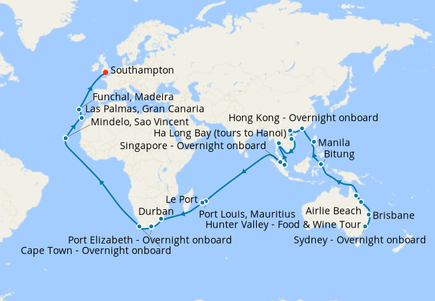 Cruise Itinerary Map