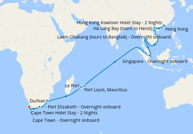 Cruise Itinerary Map