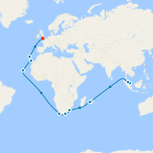 Singapore & Sentosa Island Stay, Malaysia, Mauritius, South Africa & Cape Verde to S'ton