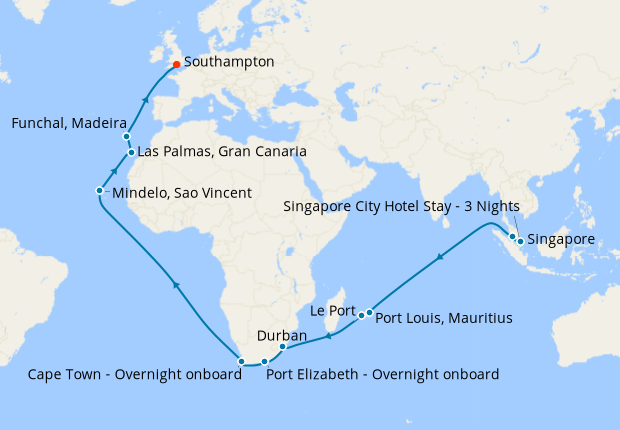 Cruise Itinerary Map