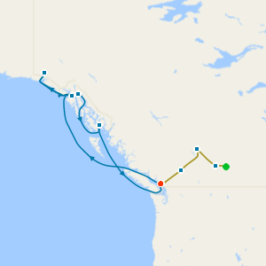 Rocky Mountaineer Discovery Tour & Alaska with Hubbard Glacier from Vancouver