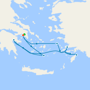 Greek Isles from Piraeus - Fly Cruise