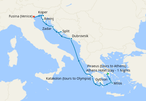 Cruise Itinerary Map