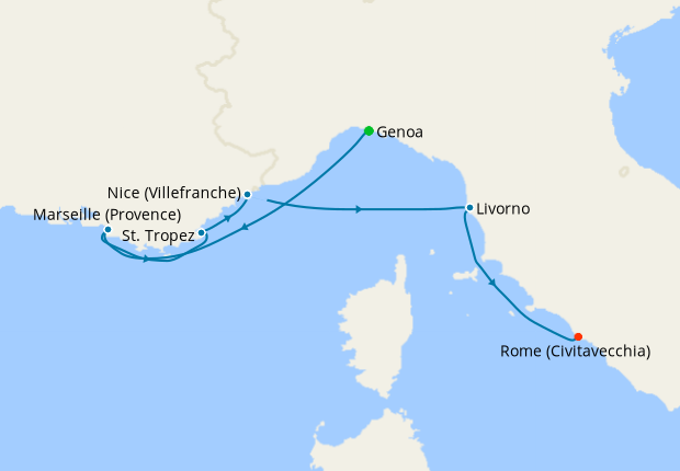 Cruise Itinerary Map