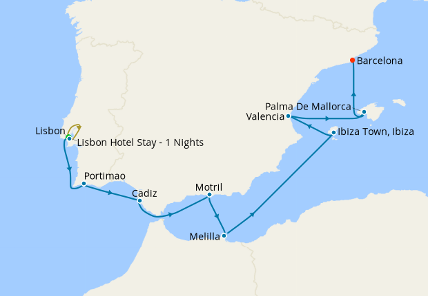 Cruise Itinerary Map