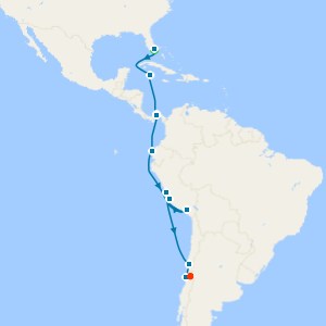 Inca & Panama Canal Discovery with Miami Beach and Santiago Stays