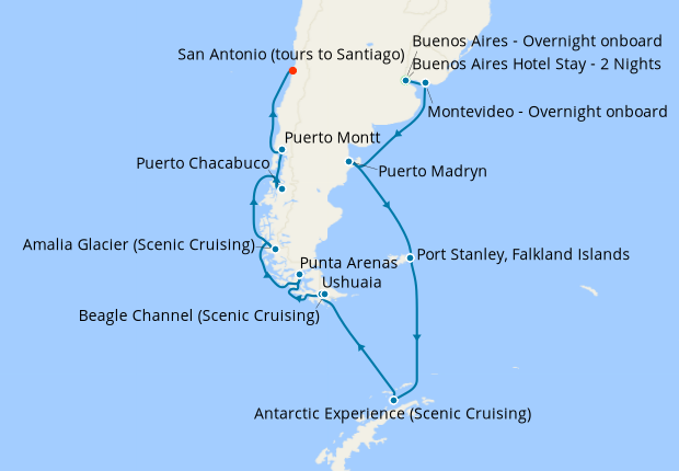 Cruise Itinerary Map