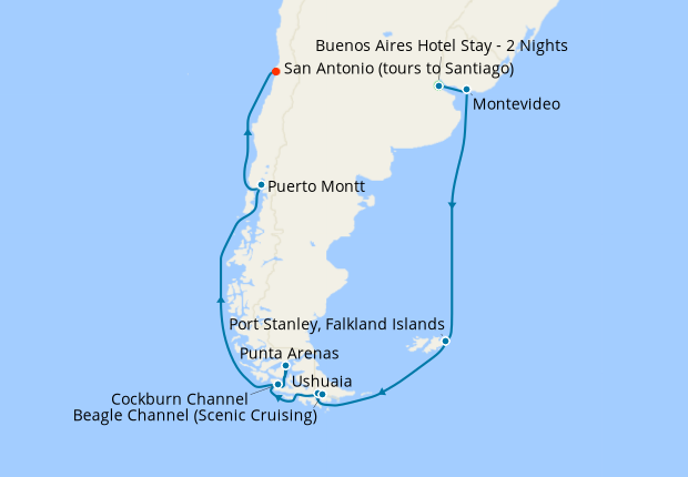 Cruise Itinerary Map