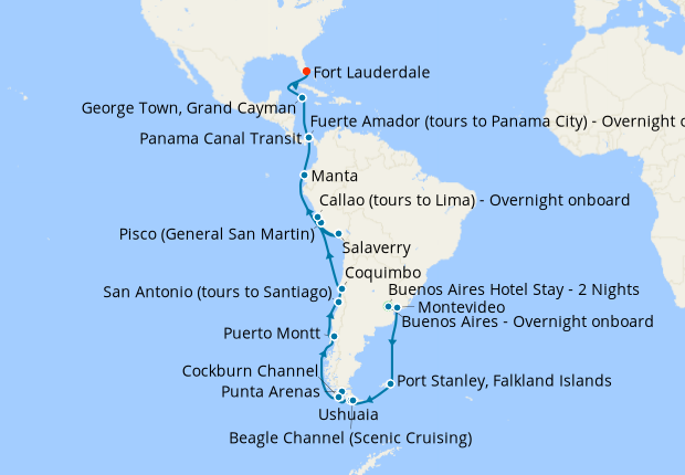 Cruise Itinerary Map