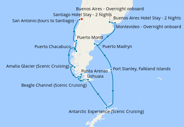 Cruise Itinerary Map