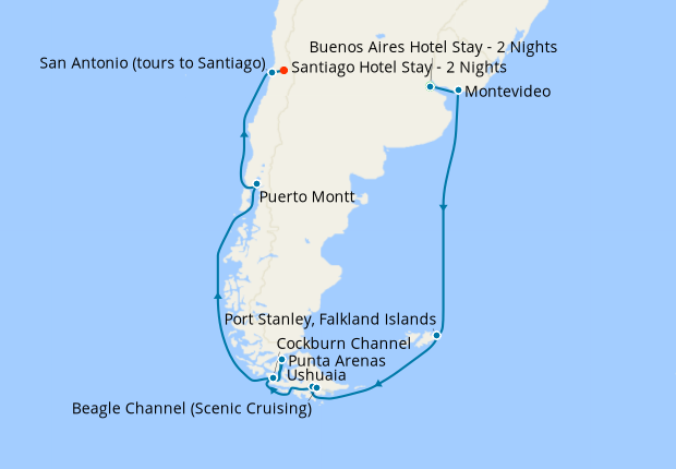 Cruise Itinerary Map