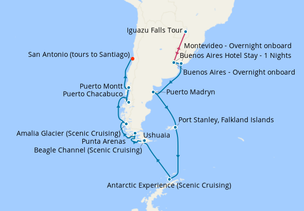 Cruise Itinerary Map