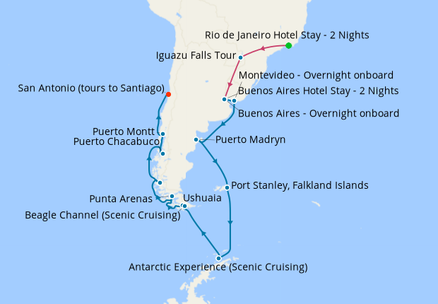Cruise Itinerary Map
