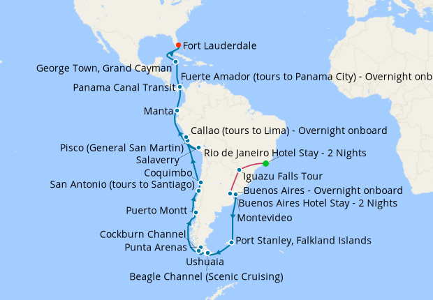 Cruise Itinerary Map