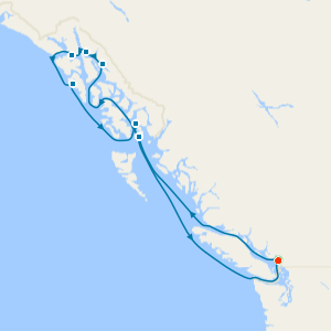 Alaska Inside Passage from Vancouver with Stay