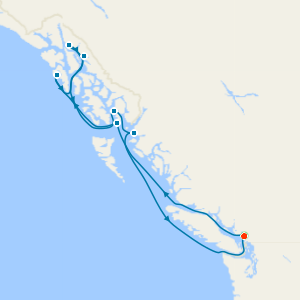 Alaska Inside Passage from Vancouver with Stay