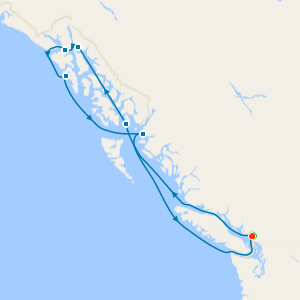 Alaska Inside Passage from Vancouver with Stay