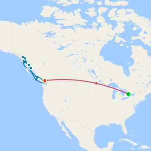 Toronto, Niagara Falls & Alaska Inside Passage from Vancouver with Stays