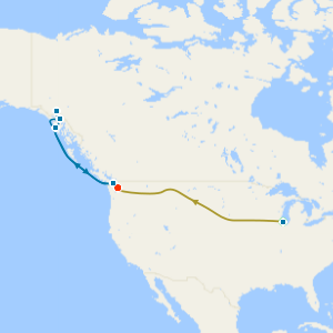 Chicago, U.S Rockies By Rail & Alaska Adventure from Seattle