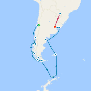 South America & Antarctica with Santiago, Iguazu Falls and Buenos Aires Stays