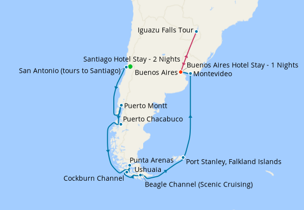 Cruise Itinerary Map