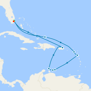Luxury Miami Stay & East & South Caribbean Voyage