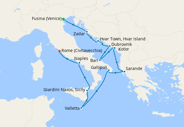 Cruise Itinerary Map