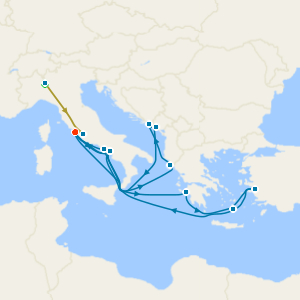 Swiss Alps, Bernina Red Train and Aegean & Adriatic Explorer with Milan and Rome Stays