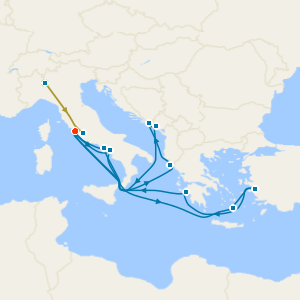 Swiss Alps, Bernina Red Train and Aegean & Adriatic Explorer with Milan and Rome Stays