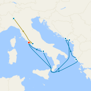 Swiss Alps, Bernina Red Train and Adriatic Adventure with Milan and Rome Stays