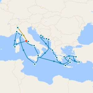 Swiss Alps, Bernina Red Train and The Best Of The Mediterranean with Milan and Rome Stays