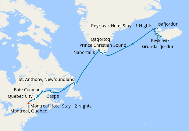 Cruise Itinerary Map