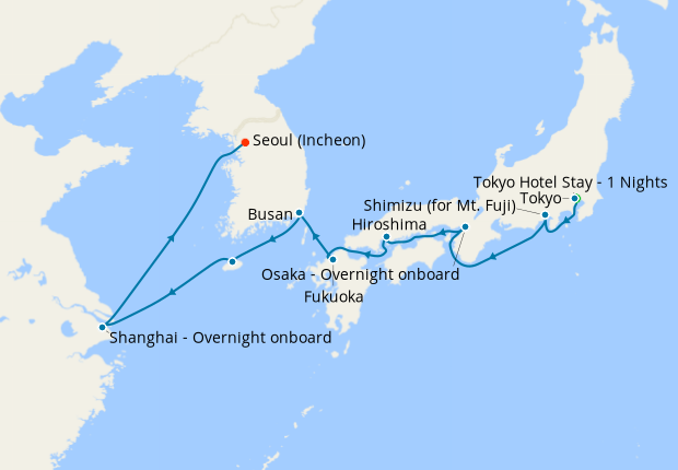Cruise Itinerary Map