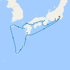 Southern Japan from Tokyo - Fly Cruise