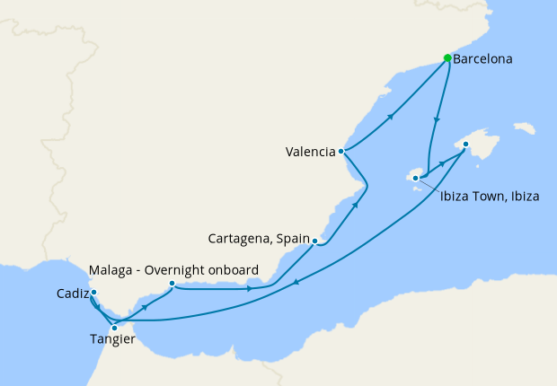 Cruise Itinerary Map