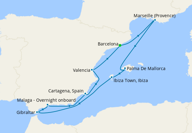 Cruise Itinerary Map