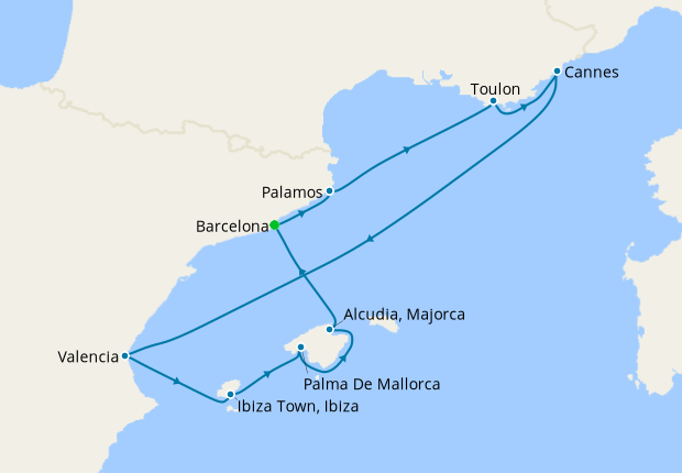 Cruise Itinerary Map