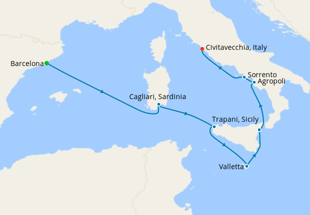 Cruise Itinerary Map