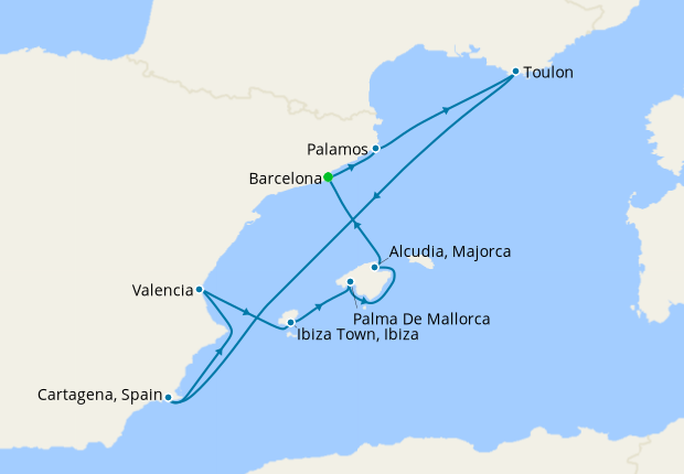 Cruise Itinerary Map