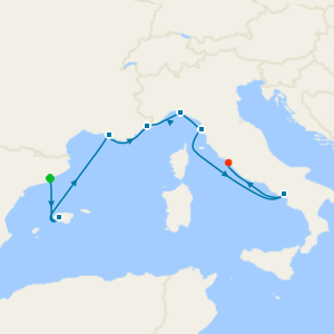 Western Mediterranean from Barcelona Fly Cruise