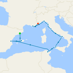 Western Mediterranean from Barcelona Fly Cruise