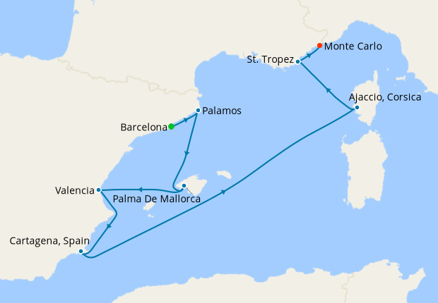 Cruise Itinerary Map