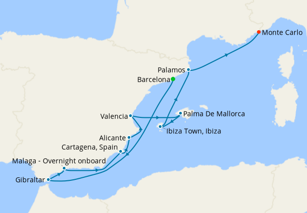 Cruise Itinerary Map