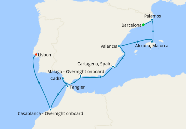 Cruise Itinerary Map