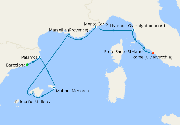 Cruise Itinerary Map