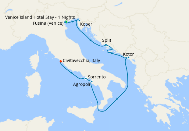 Cruise Itinerary Map