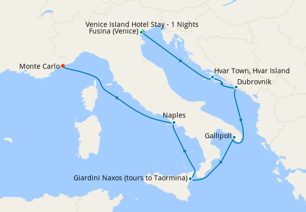 Cruise Itinerary Map